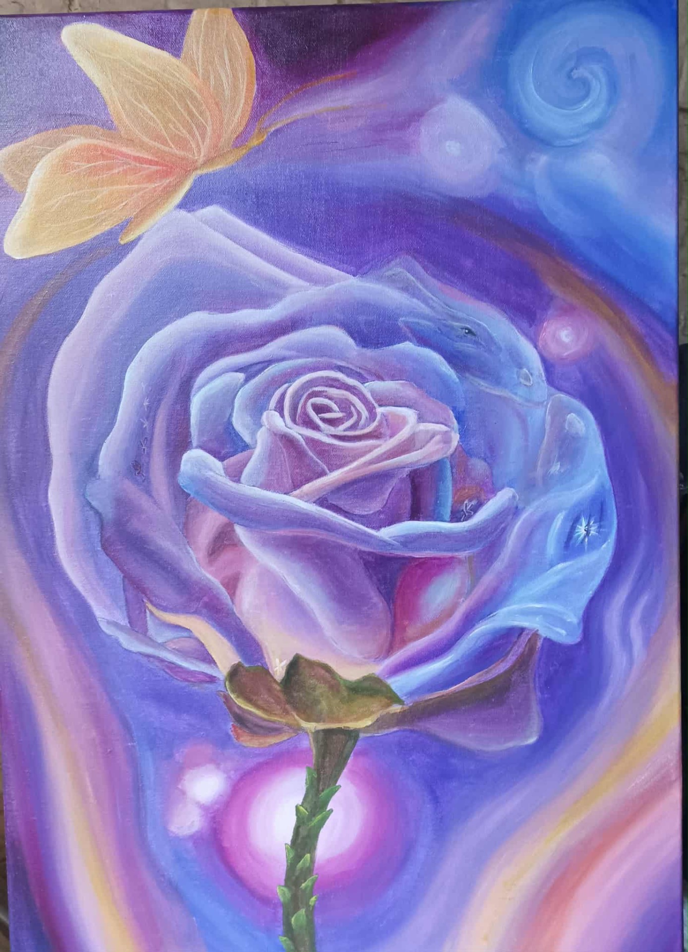 Energetisch schilderij door Fien Breaynaert To Earth Healing art